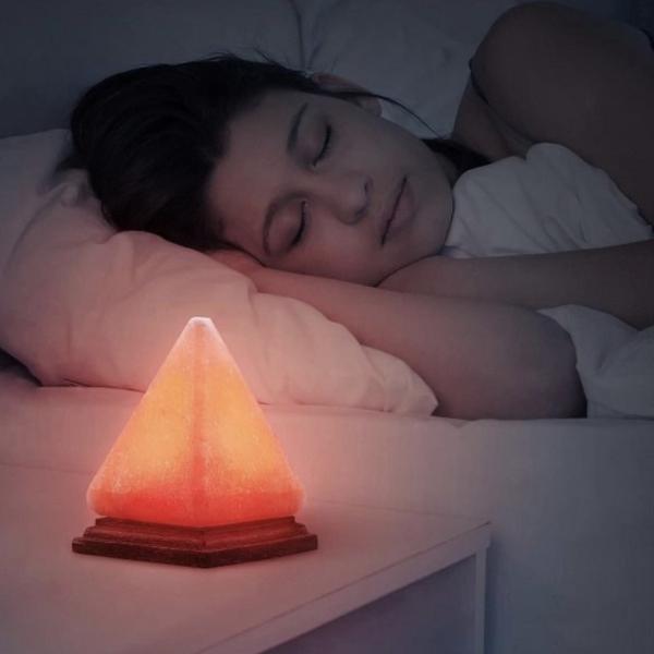 JG20375555 Pyramid Himalayan Salt Lamp – USB Powered RGB Color-Changing Light with Natural Crystal Rock