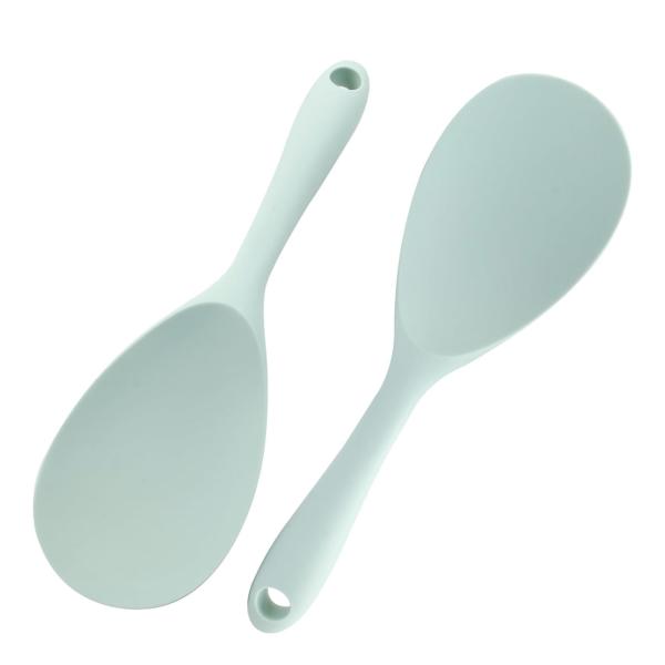2-Piece Silicone Rice Paddle Spoon Set – Non-Stick, Heat-Resistant, BPA-Free, Dishwasher Safe – Ideal for Rice, Mashed Potatoes, and More