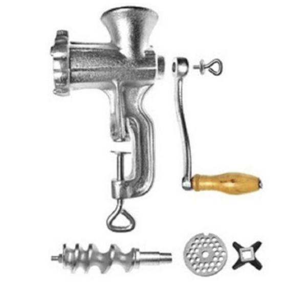 Heavy Duty Manual Meat Mincer & Sausage Maker – Size 10 Hand Crank Beef Grinder with Table Clamp