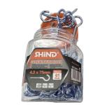 Shind 4.2 x 75mm Silver Screws with Hooks – 61pcs Durable & Versatile Set