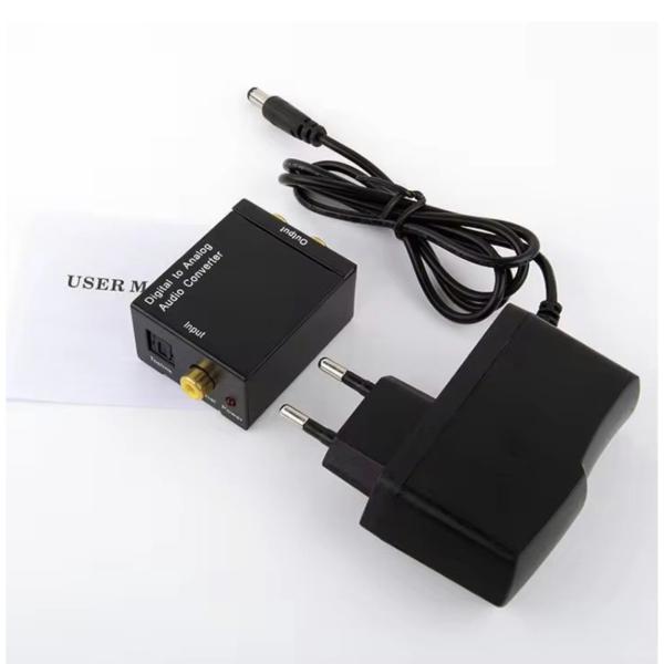 Digital to Analog Audio Converter – Optical (Toslink) to RCA (L/R) for Stereo Sound – GC Model