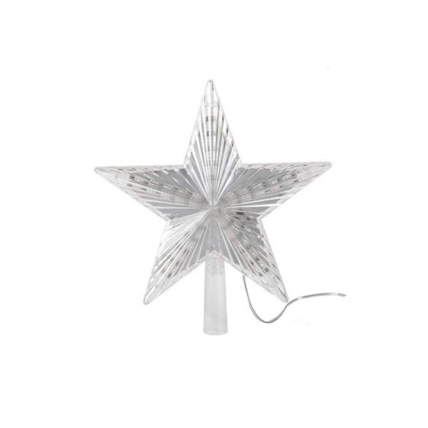 ZYF-106 15cm LED Christmas Tree Top Star – Warm White Tree Topper Decoration with Soft Glow