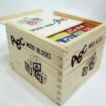 27-Piece Educational ABC Wooden Blocks Set with Storage Box – Alphabet & Number Learning Toy for Toddlers & Kids
