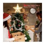 ZYF-106 15cm LED Christmas Tree Top Star – Warm White Tree Topper Decoration with Soft Glow