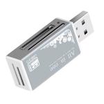 4-in-1 USB Memory Card Reader – SD, MicroSD, Pro Duo & M2 Card Support – High-Speed Portable Adapter for PC & Mobile