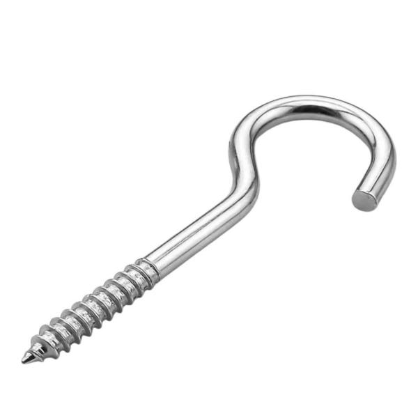 Shind 85-Piece 3.8x65mm Silver Hook Screws – Versatile Wall & Ceiling Mounting Set