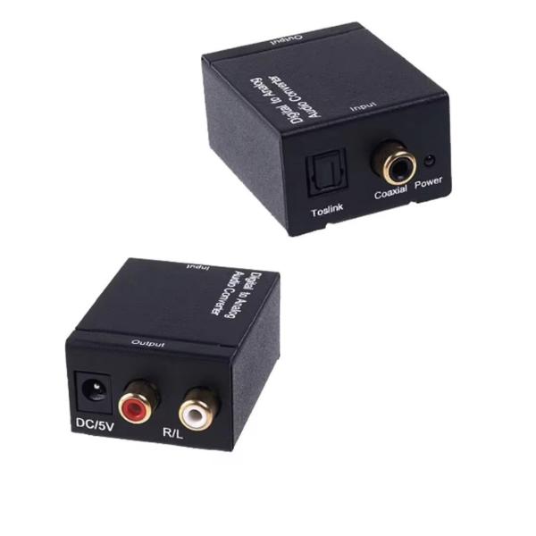 Digital to Analog Audio Converter – Optical (Toslink) to RCA (L/R) for Stereo Sound – GC Model