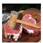 Double-Sided Wooden Meat Tenderizer Hammer – Heavy-Duty Mallet for Steak, Chicken, and Poultry