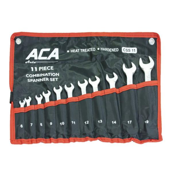 Combination Ratchet Wrench Set – 11‑Piece Chrome Vanadium Spanner Kit for Auto & Mechanic Repairs