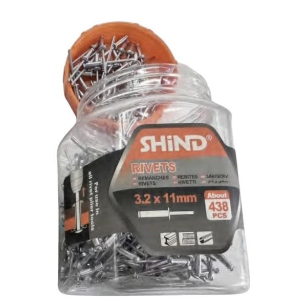 Shind 3.2 × 11 mm Steel Blind Rivets – 438‑Piece Bulk Pack for Durable Fastening