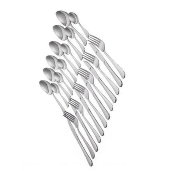 Premium 24-Piece Stainless Steel Cutlery Set in Elegant Black Storage Case – Dinnerware for 6 People