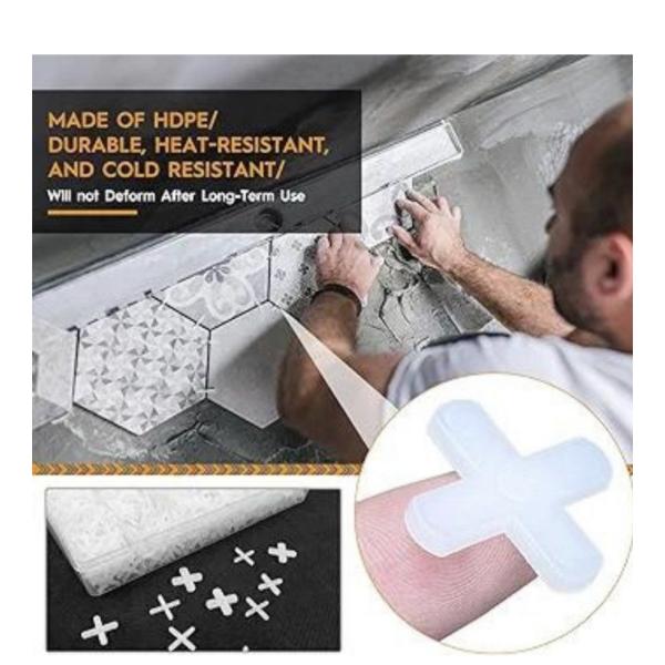 Shind 4mm White Tile Spacers – 563-Piece Pack | Precision Grouting Tools for Wall & Floor Tile Installation