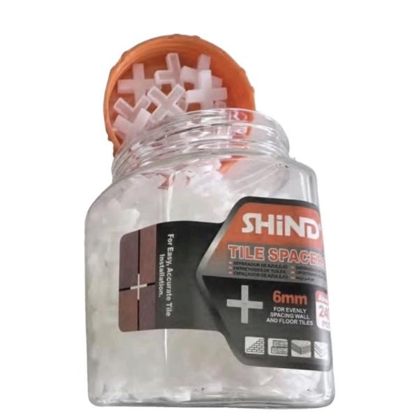 Shind 6mm Tile Spacers Pack – Approx. 243 Pieces | Durable Plastic Cross Spacers for Wall & Floor Tile Installation