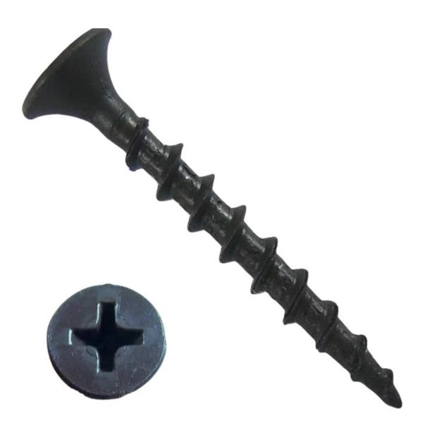 Shind Black 3.5x50mm Drywall Screws – Coarse Thread, Bugle Head, Approx. 225 Pieces