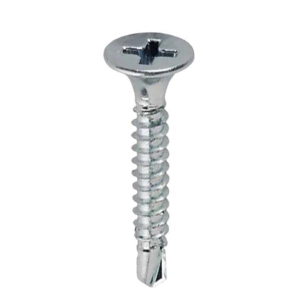 Shind 4.2 x 32mm Silver Self-Drilling Screws – 205-Pack, Bugle Head, Steel Construction