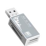 4-in-1 USB Memory Card Reader – SD, MicroSD, Pro Duo & M2 Card Support – High-Speed Portable Adapter for PC & Mobile