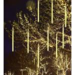132 SMD Warm White Meteor Shower LED Light – 8-Tube Cascading Light Set for Indoor/Outdoor Decoration