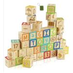 27-Piece Educational ABC Wooden Blocks Set with Storage Box – Alphabet & Number Learning Toy for Toddlers & Kids