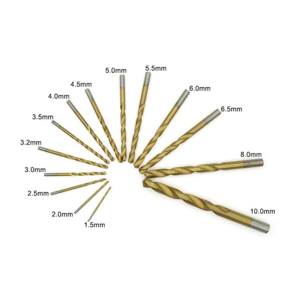 HSS Titanium‑Coated Drill Bit Set – 99 Piece Metric (1.5 mm–10 mm), 135° Split‑Point, High Speed Steel